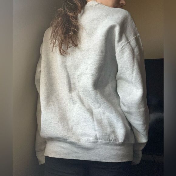 Vintage xmas funny santa reindeer funny graphic crewneck sweater‎ sz xl grey - Picture 2 of 7